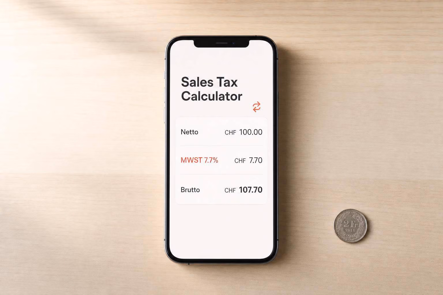 Sales Tax Calculator für Schweizer Onlineshops