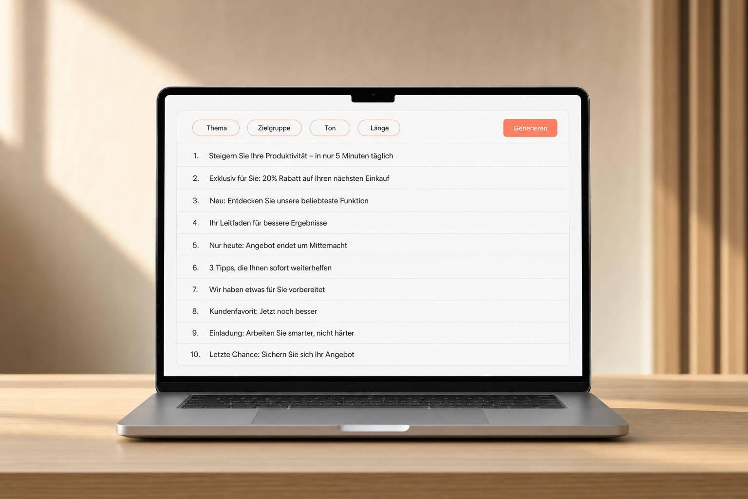 Email Subject Line Generator
