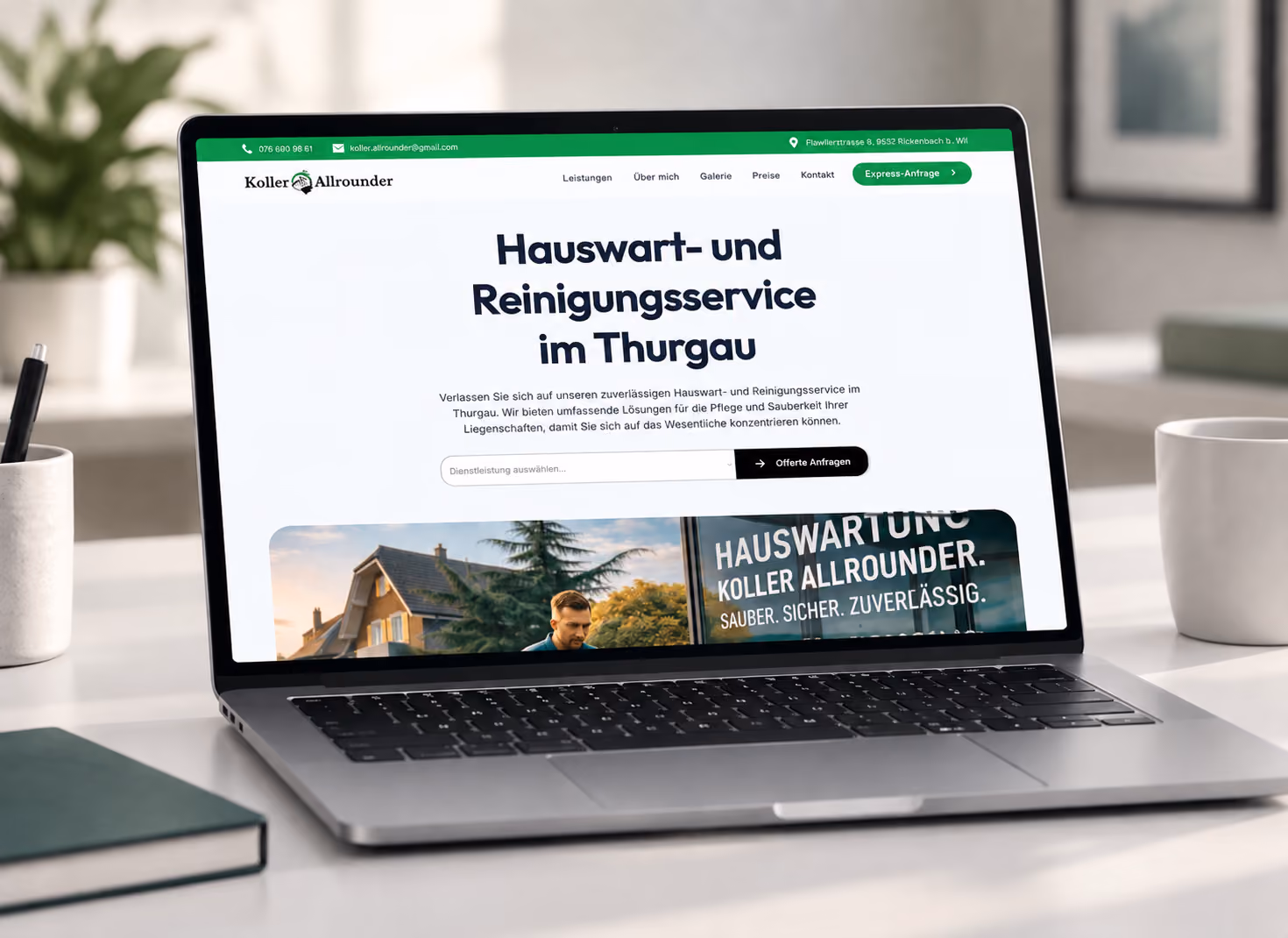 Webdesign & Entwicklung für koller-allrounder.ch