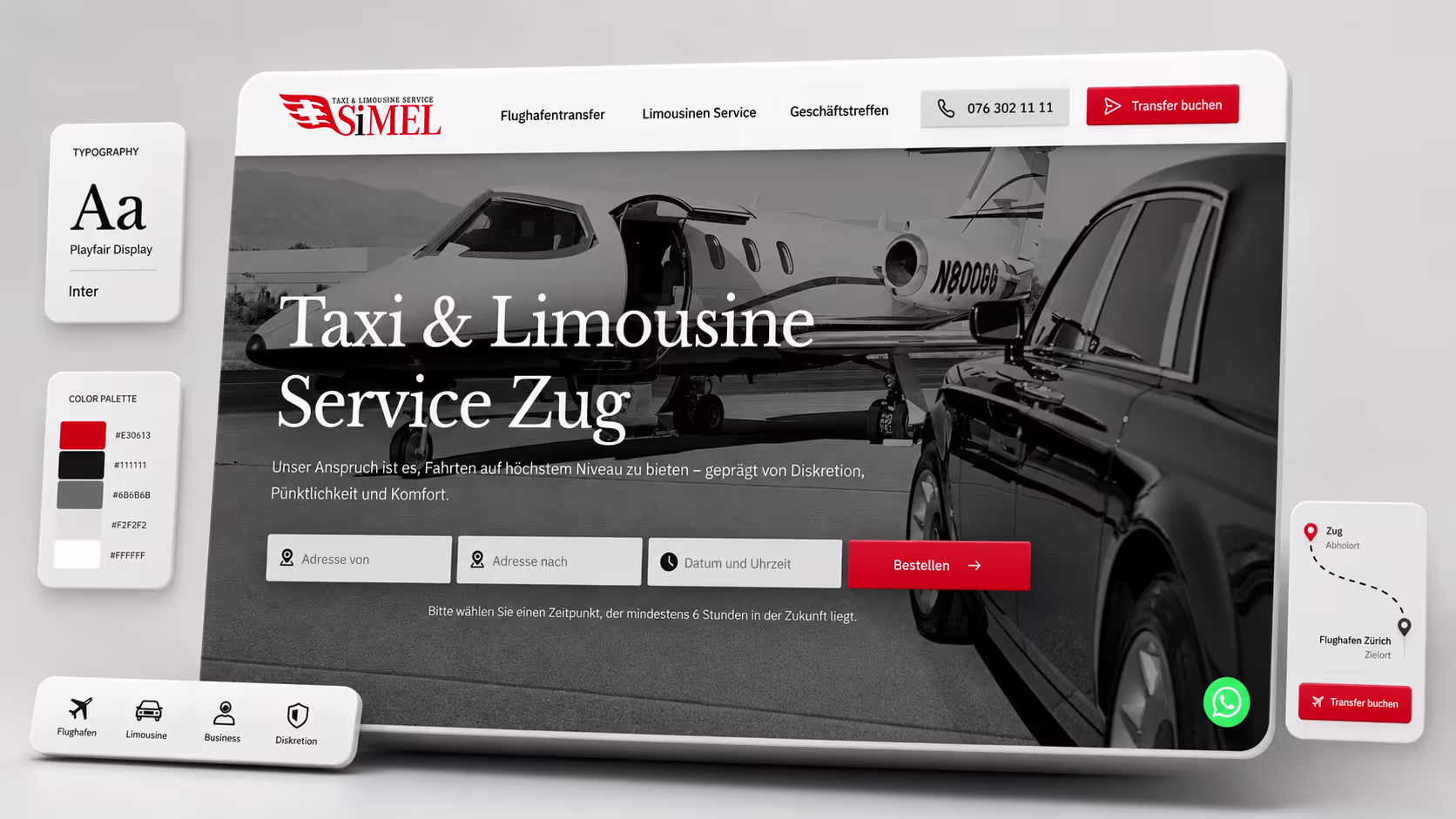 Webdesign & Entwicklung für simeltaxi.ch