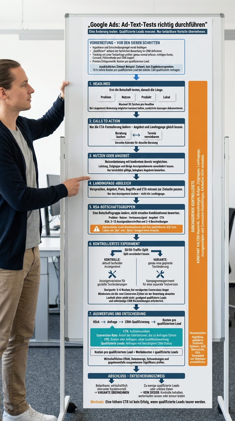 Google Ads: Ad-Text-Tests richtig durchführen
