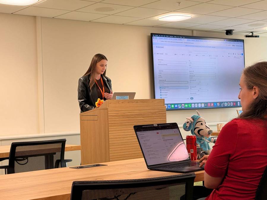 Ksenia from Oneflow presenting her agent