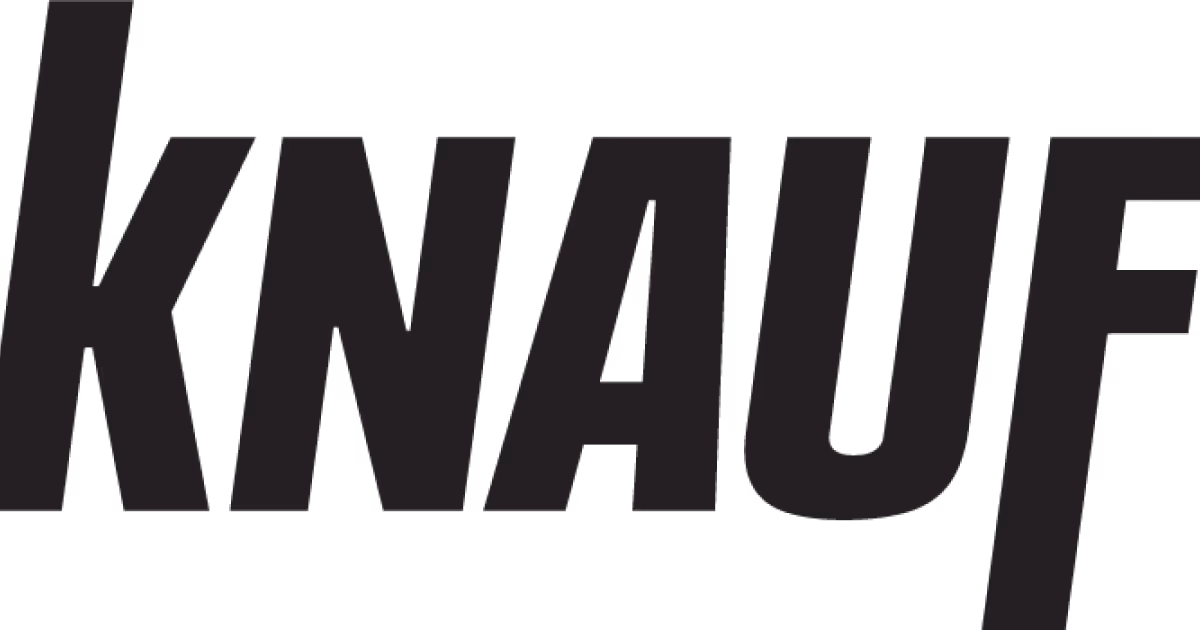 Knauf brand logo text in bold black letters.