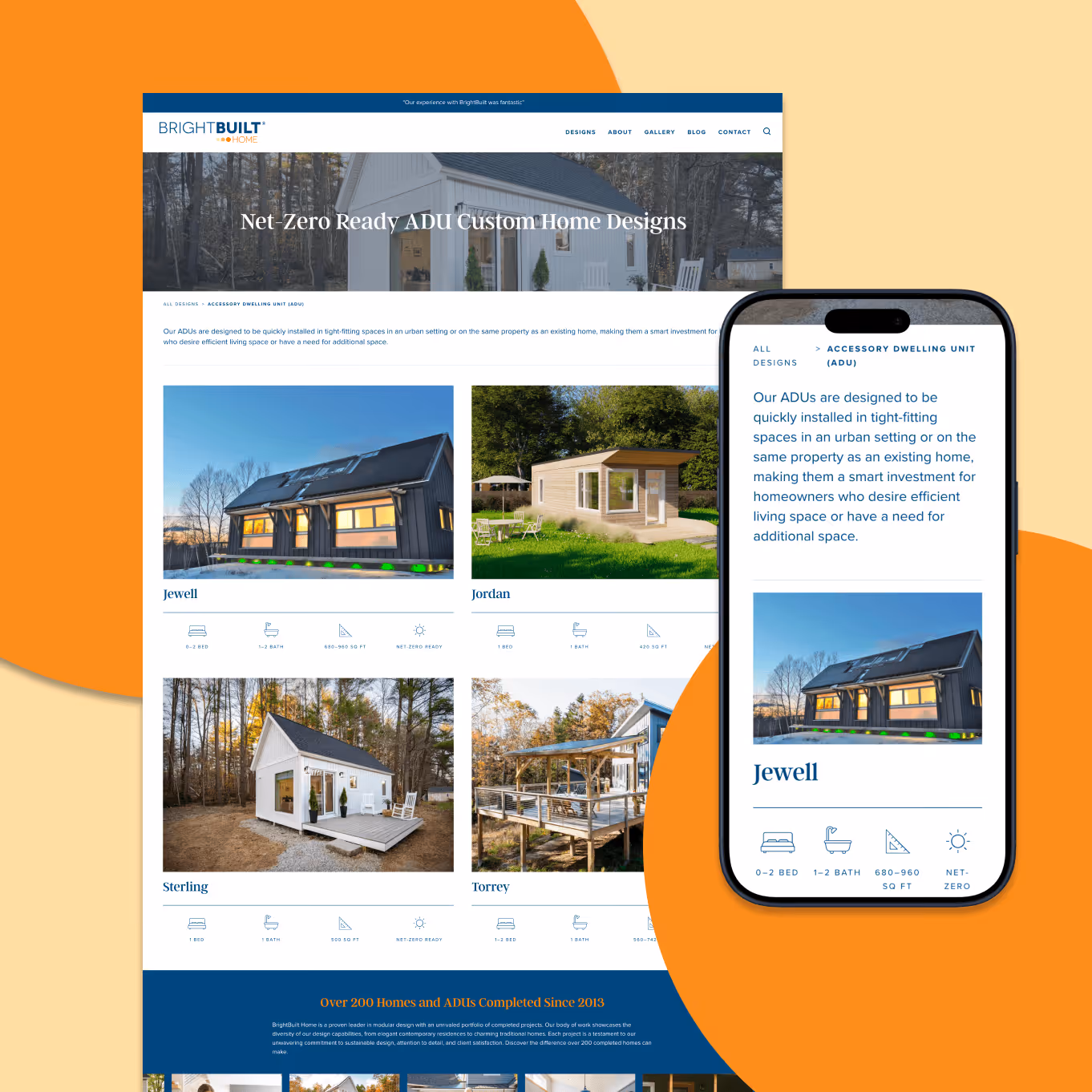 Vernacular's brand and web design work for BrightBuilt Home