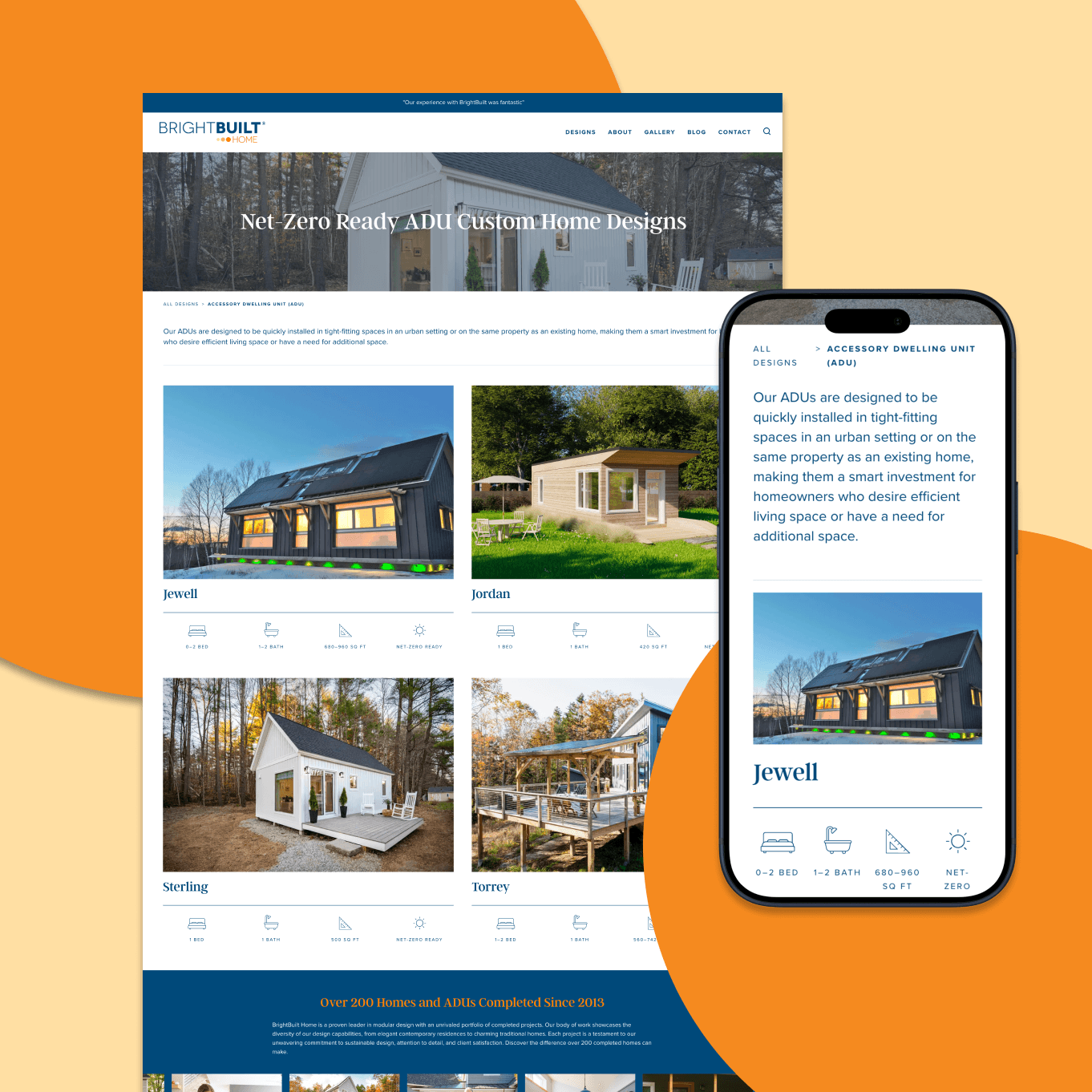 Vernacular's brand and web design work for BrightBuilt Home