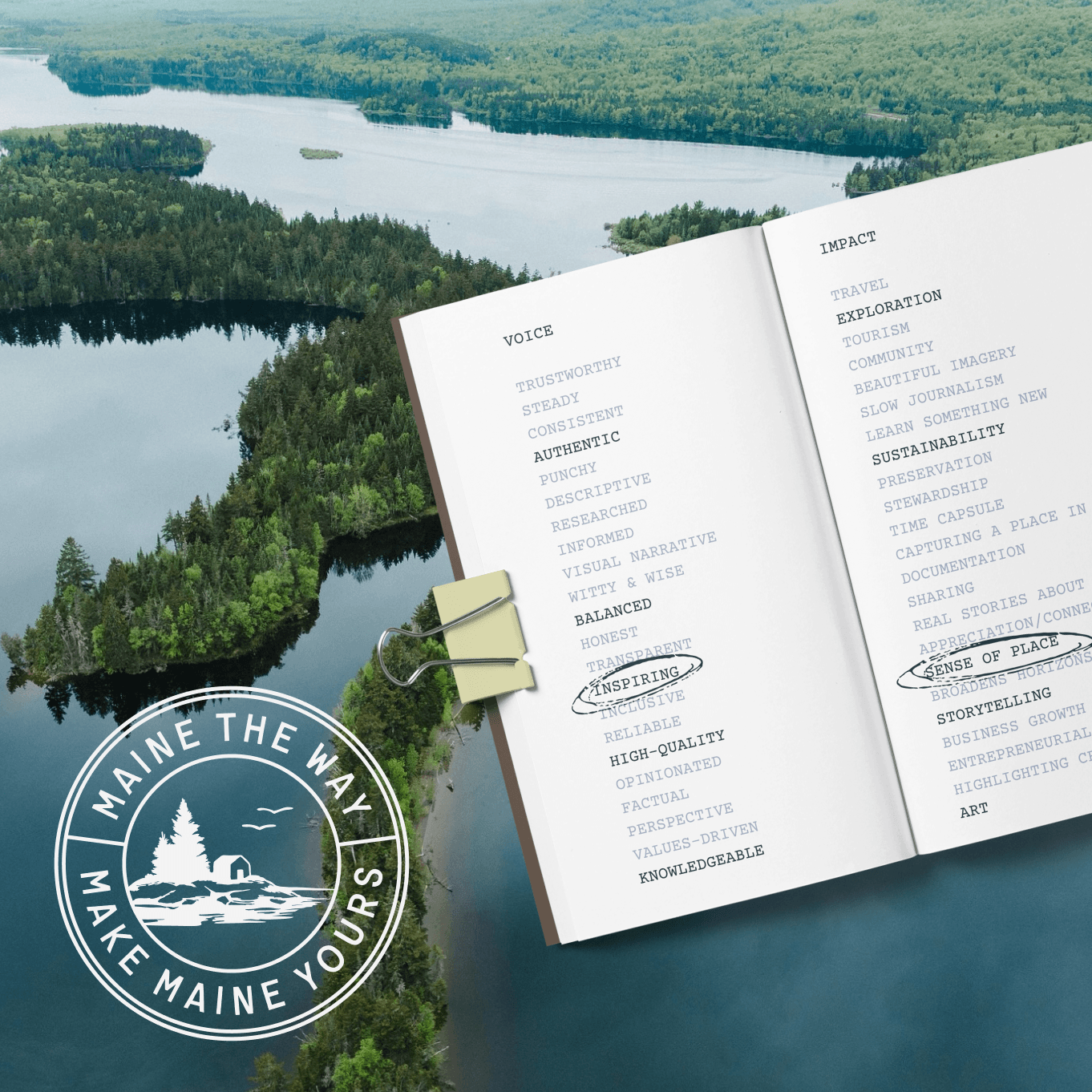 Maine The Way visual identity