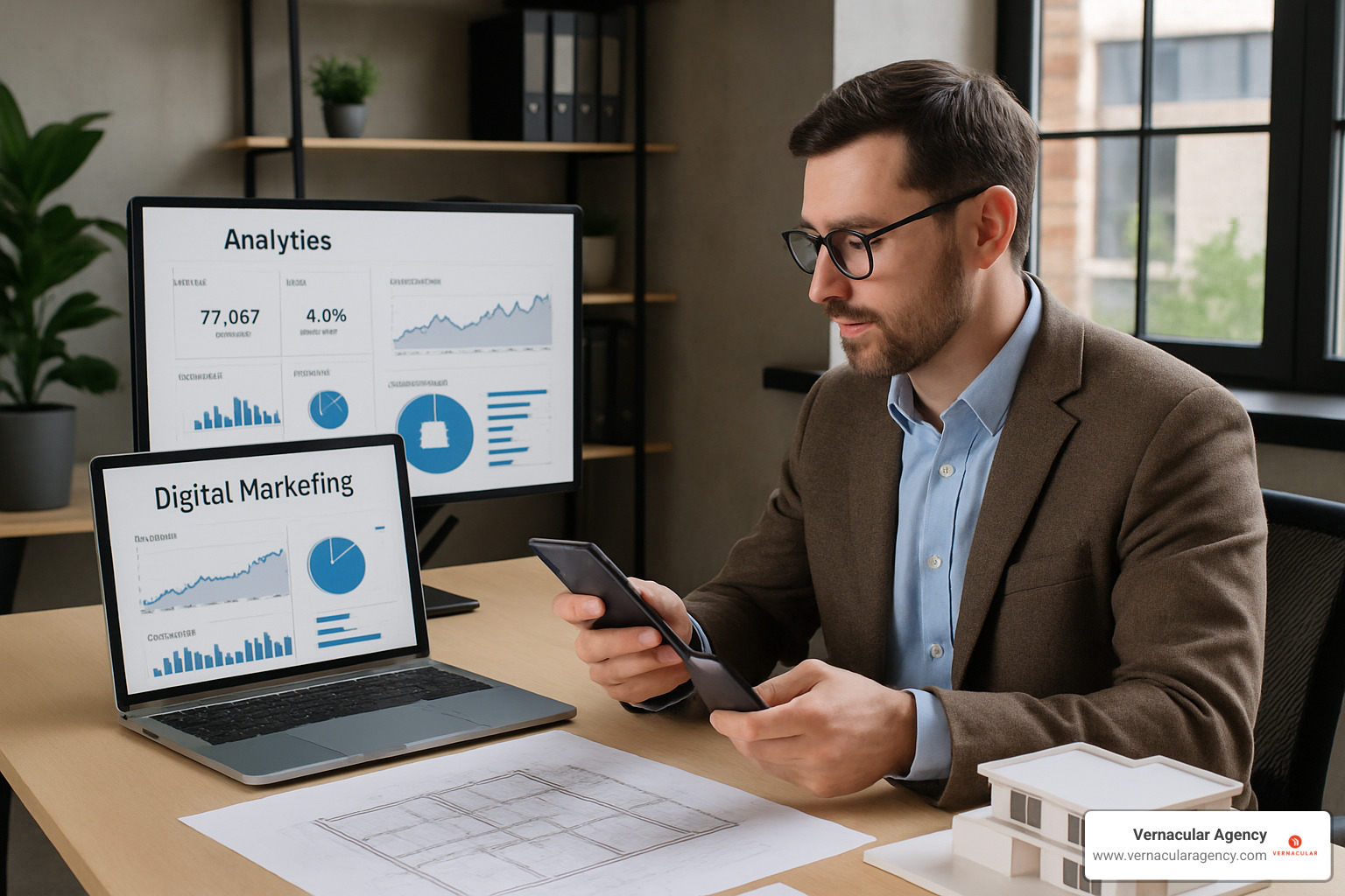 architect using digital marketing tools - architecture marketing plan