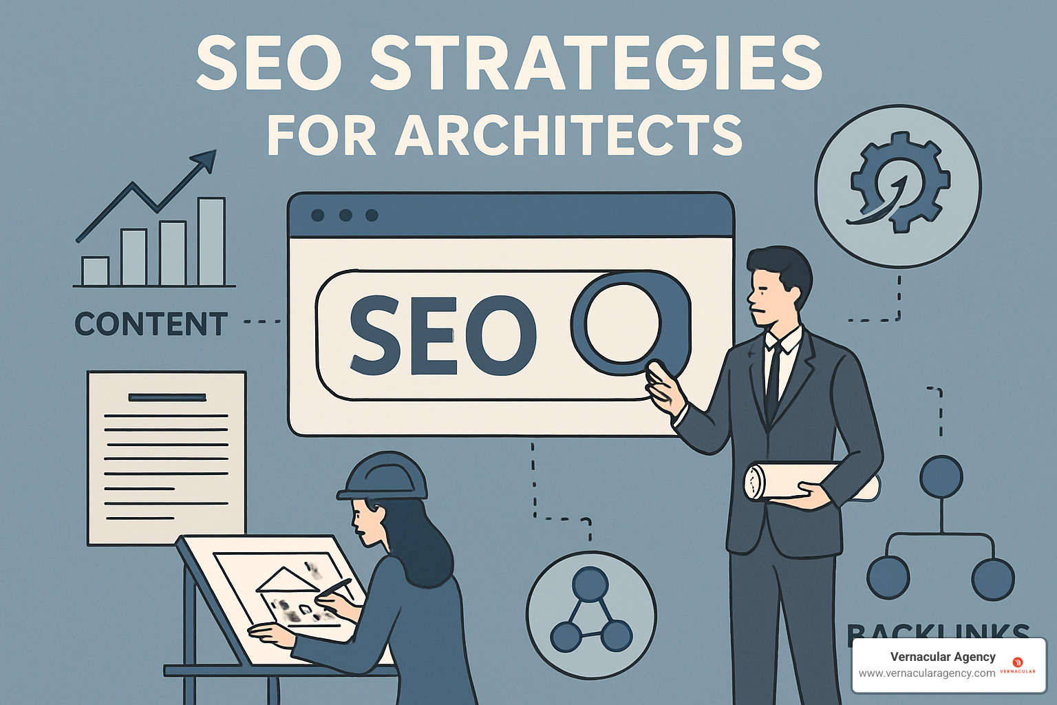 Local 3-Pack search results showing three architecture firms with their Google Business Profile information, star ratings, and contact details prominently displayed above organic search results - SEO strategies for architects