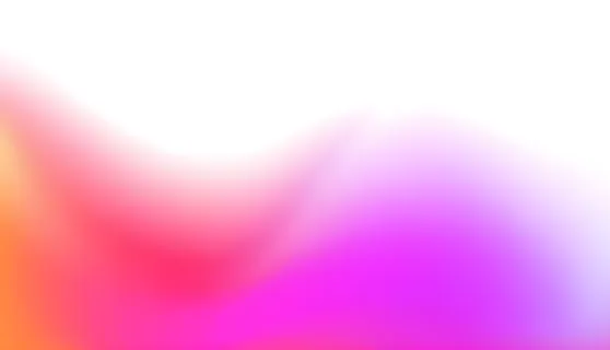 Abstract gradient background with blurred pink, purple, and orange colors fading into white.
