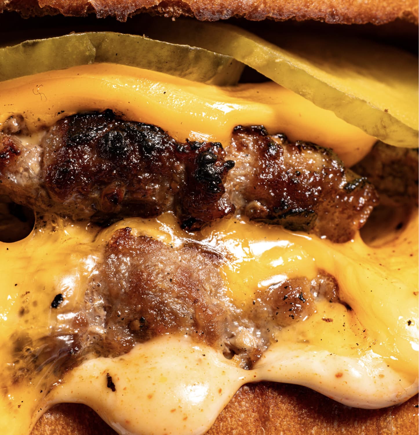 a closeup of the most delicious burger you could ever hope to taste