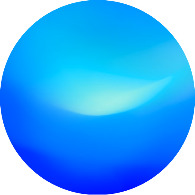 Abstract circular gradient with shades of blue and cyan blending smoothly.