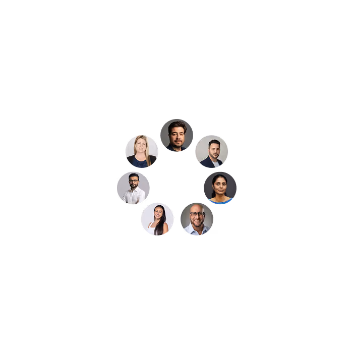 small circle with photos