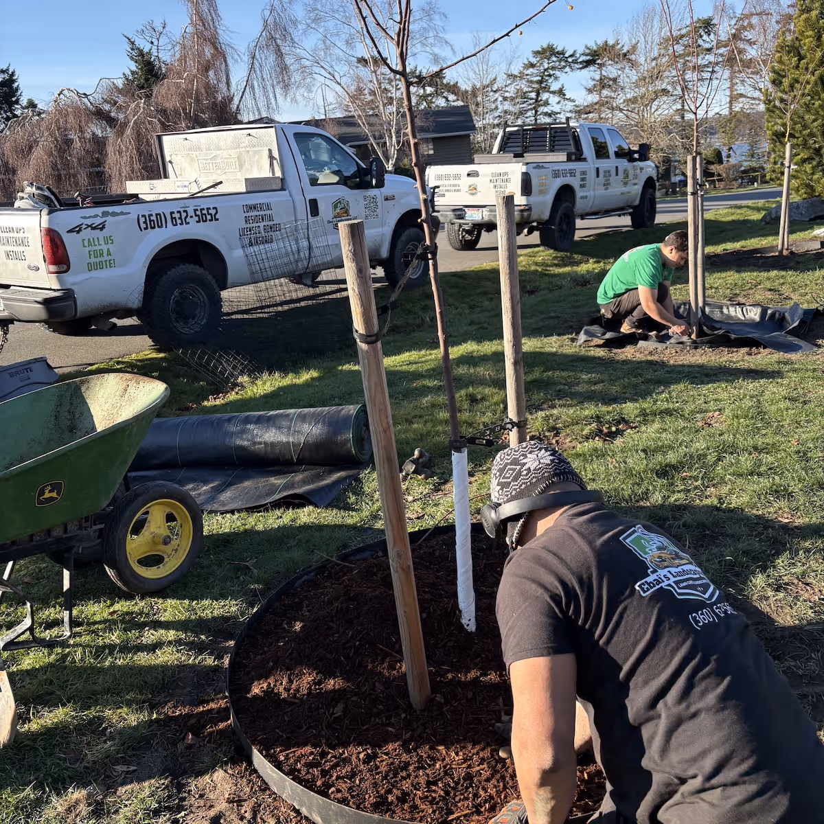 Ebai’s Landscaping landscape crew providing lawn care and landscaping services in Oak Harbor, Washington with reliable, professional results