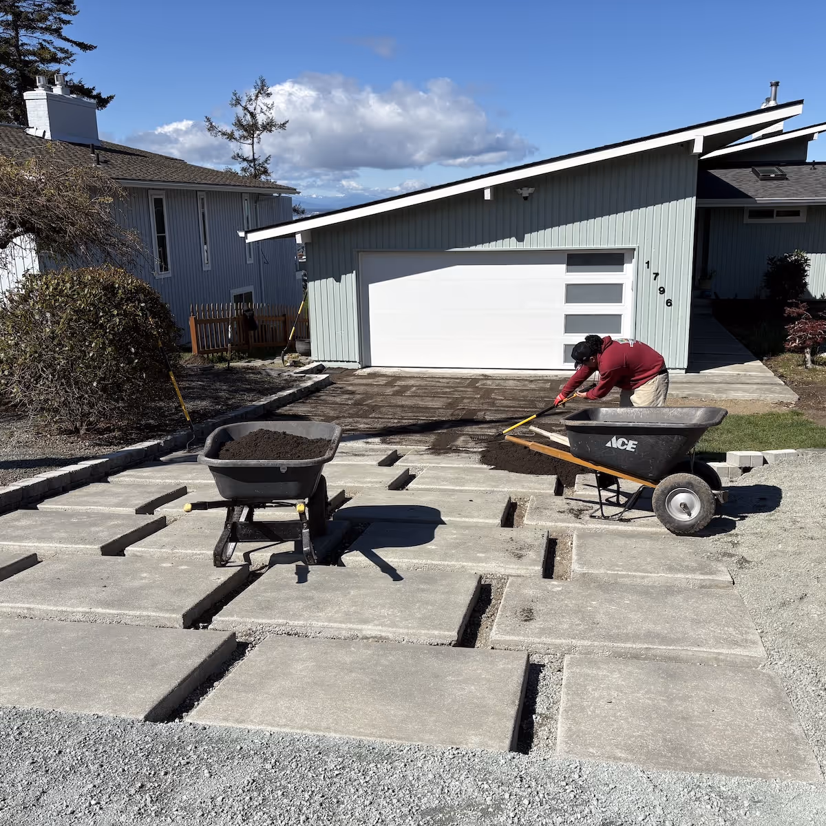 Custom patio installation near me by Ebai’s Landscaping