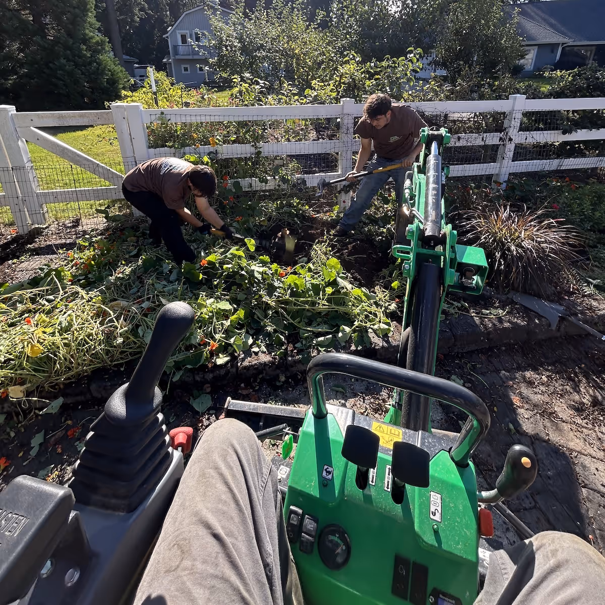 Outdoor transformation project lawn and landscape design