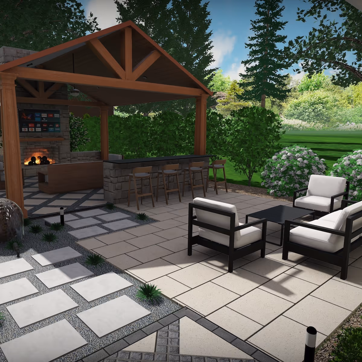 patio and walkway installation near me Hinsdale Illinois landscaping