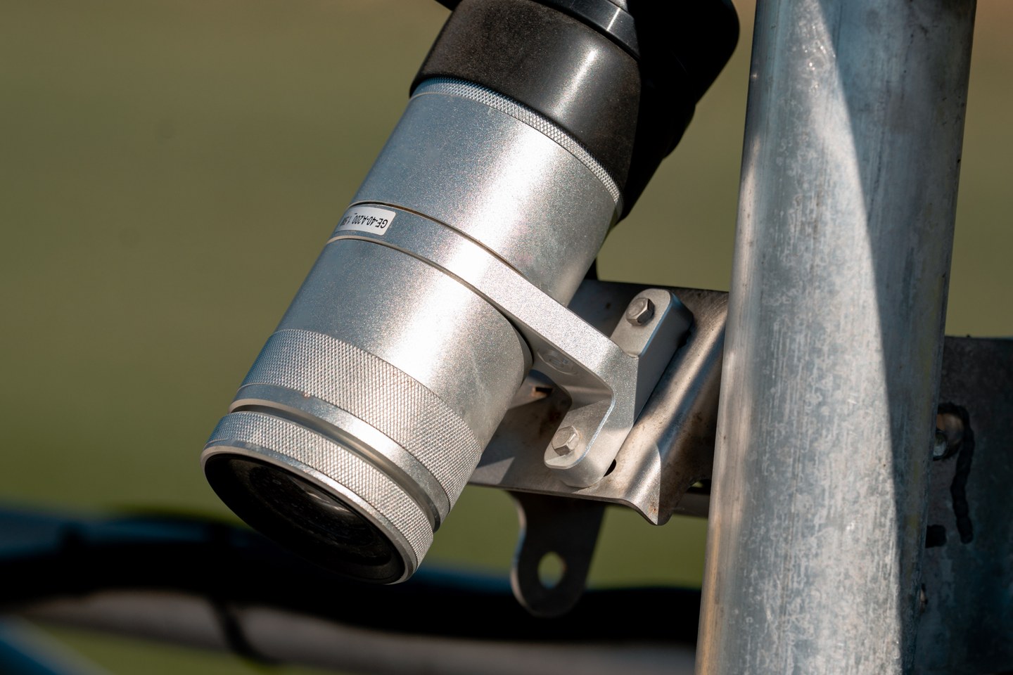 A Greeneye camera unit of the vision system mounted on the boom