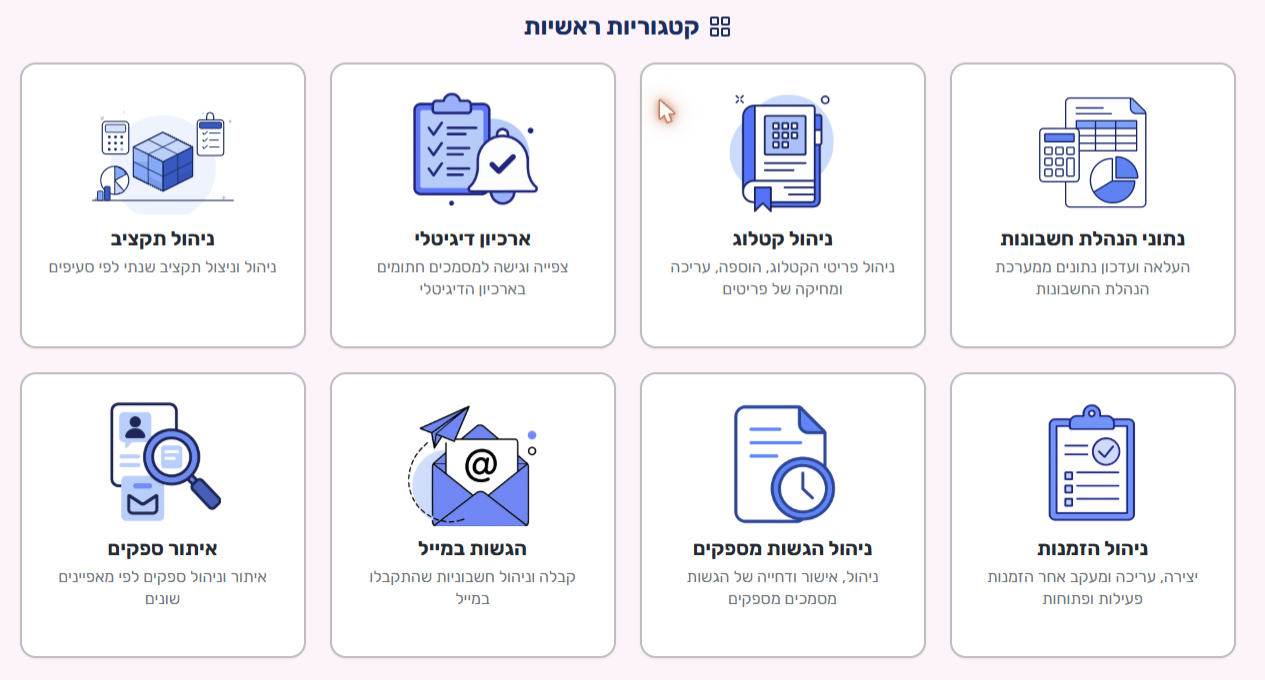 כרטיס הגשות במייל בדף הבית של הפורטל