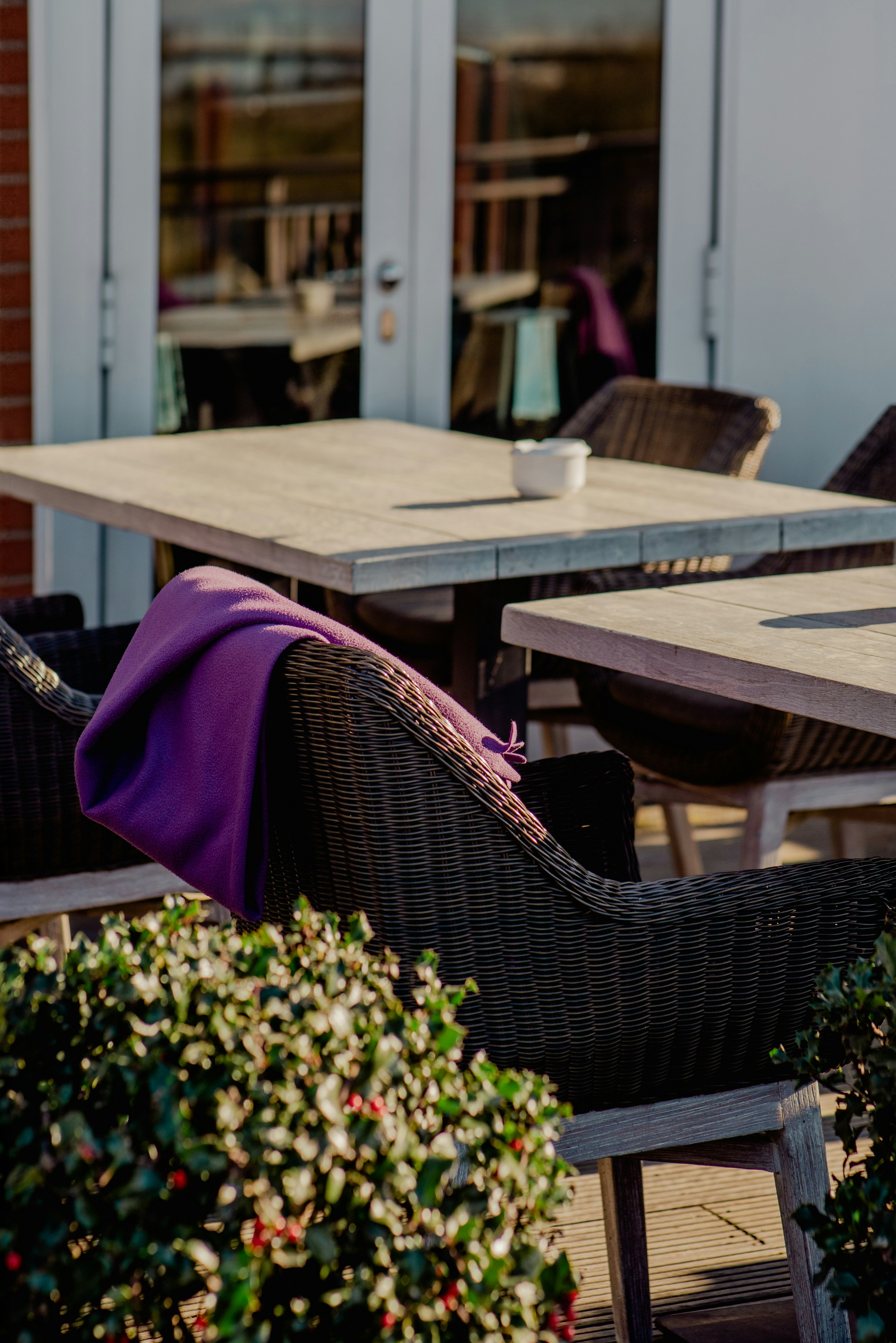 Outdoor terrace seating
