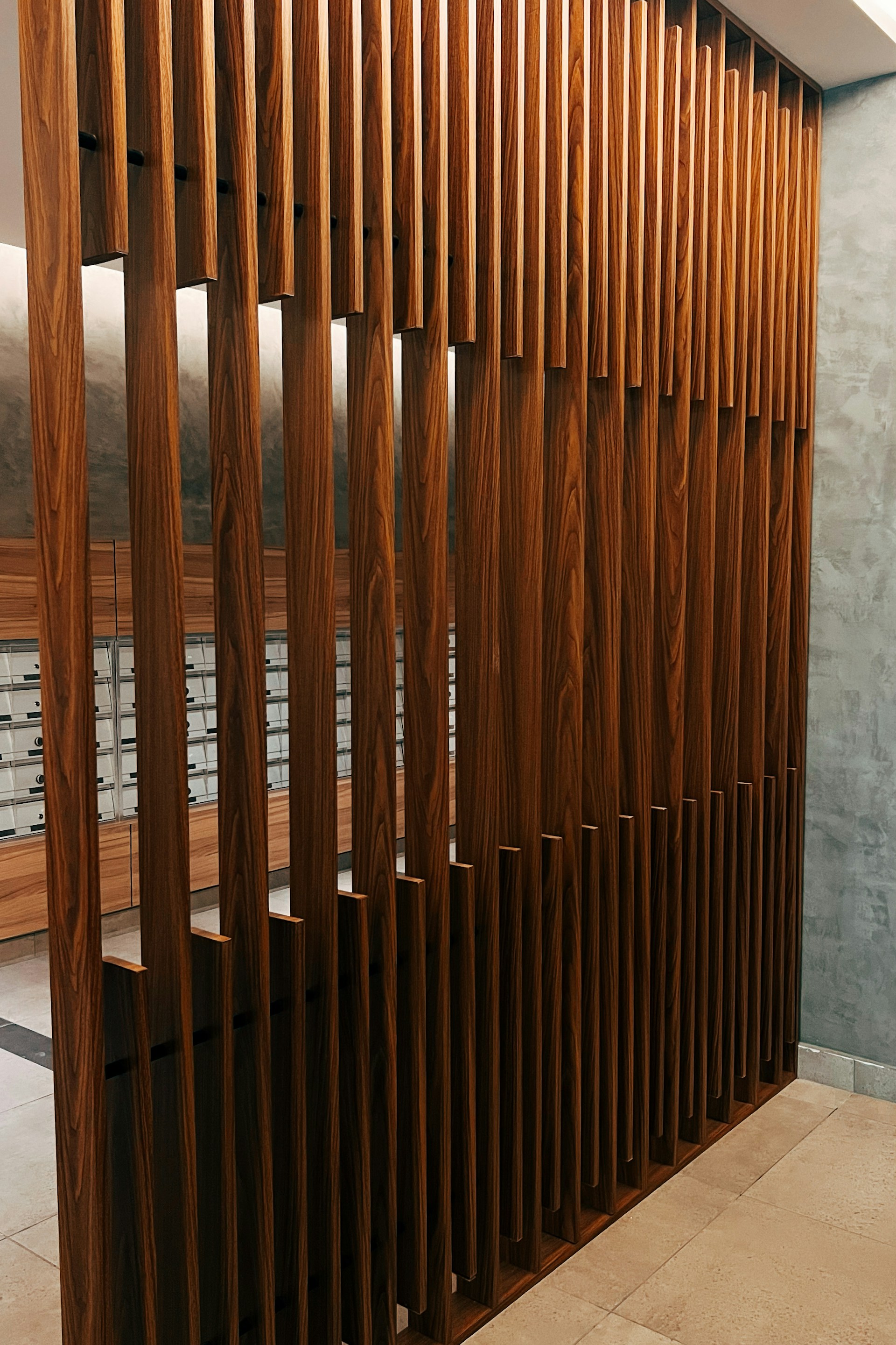 Walnut slat detail