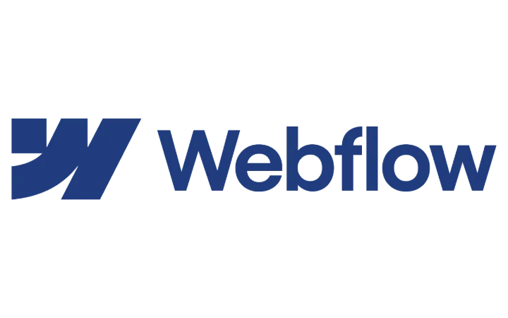 Webflow logo in navy
