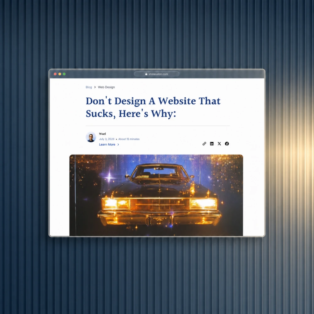 Published agency article page with a bold headline written to earn organic traffic
