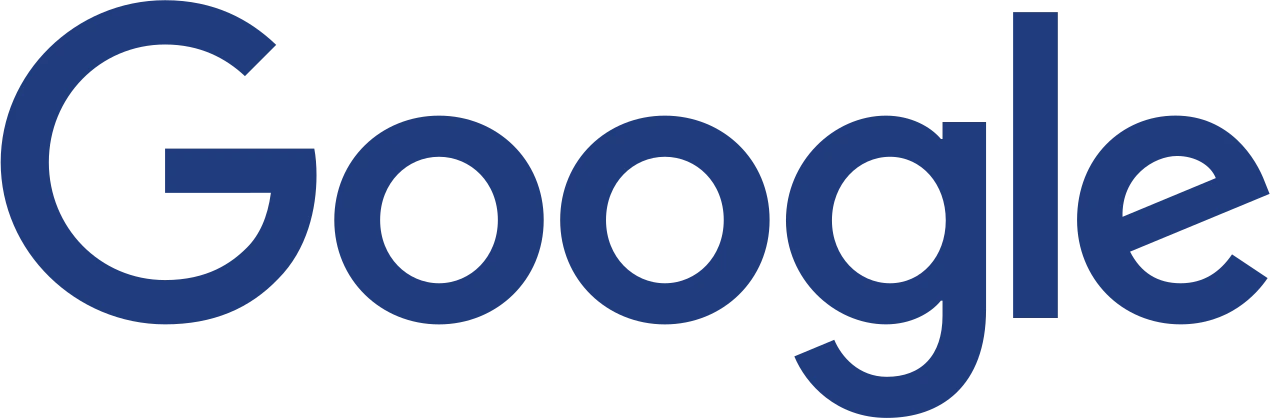 Google logo in navy