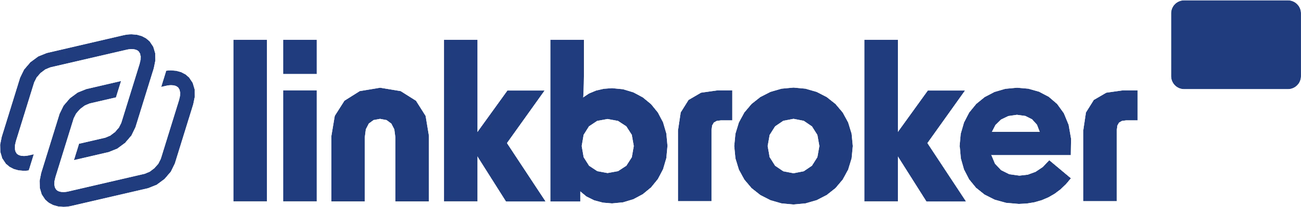 Linkbroker logo in navy