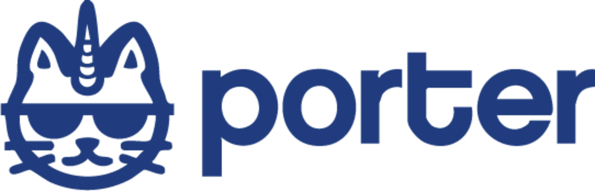 Porter logo in navy