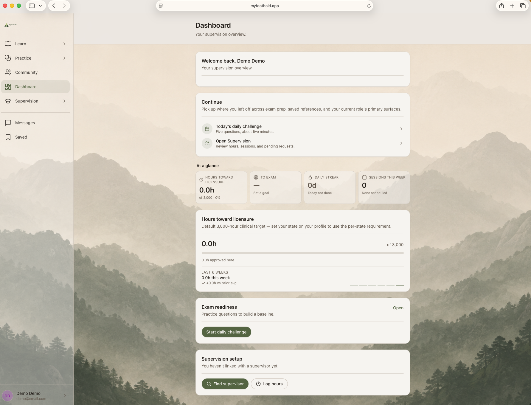 Supervision dashboard
