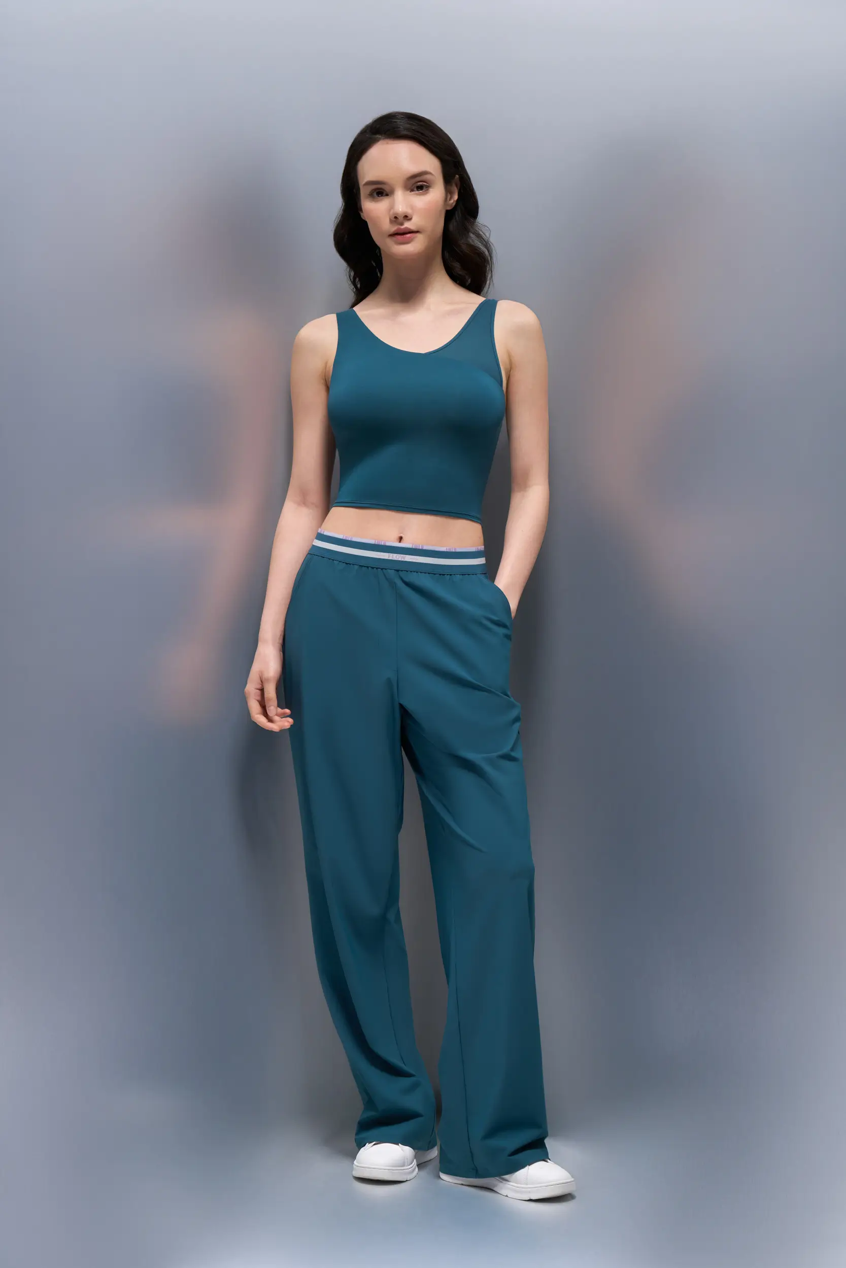2 In 1 Tank Bra & Wide Leg Pants