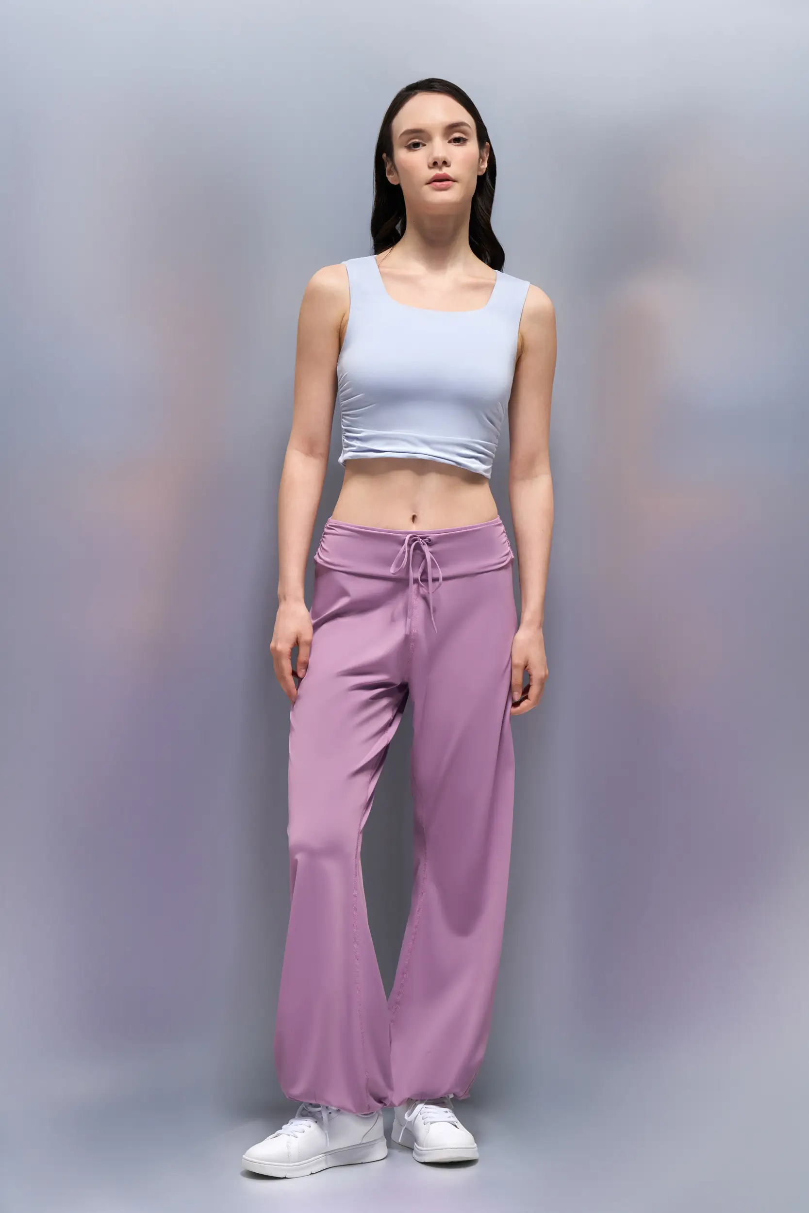 Square Neck Ruching Top
