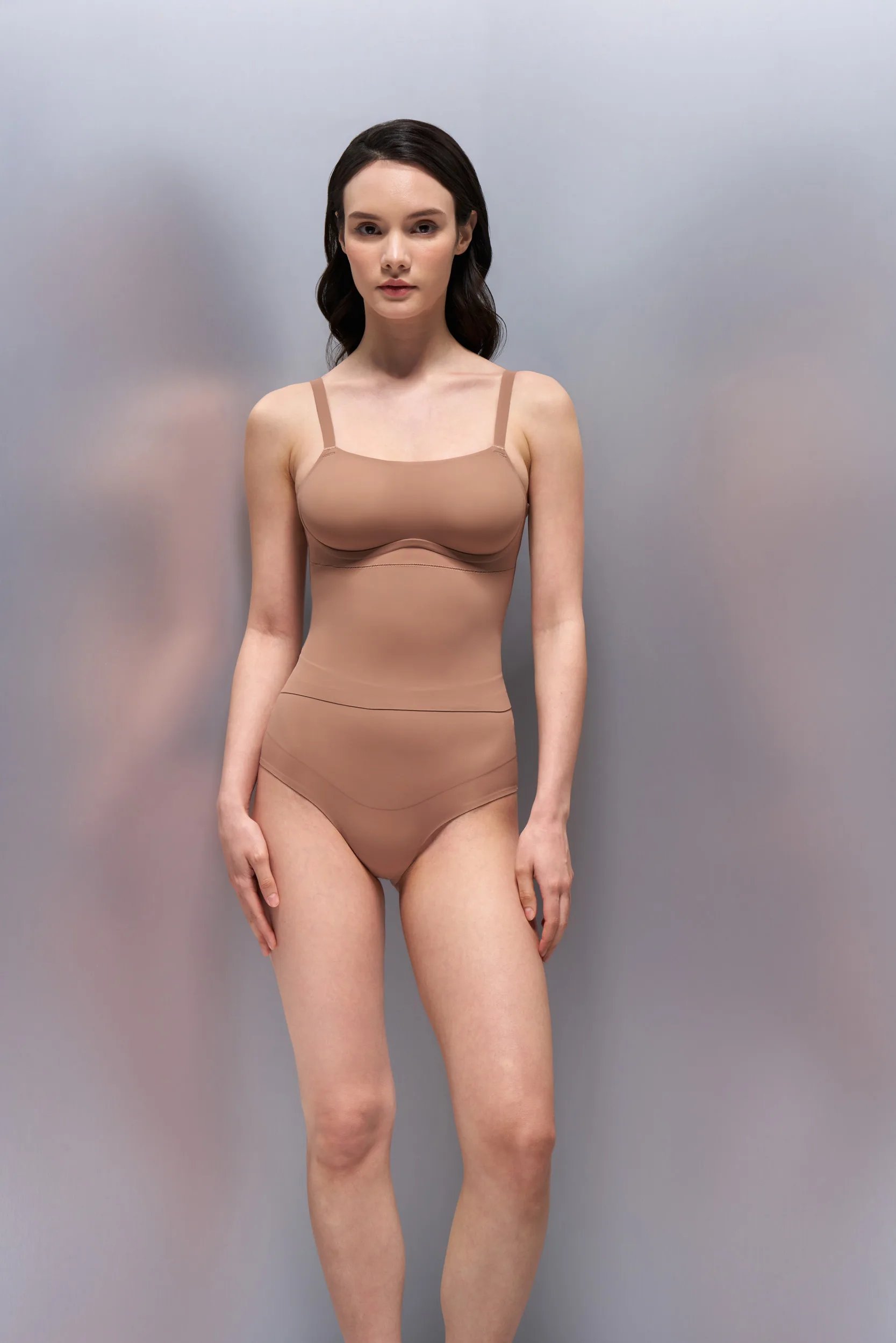 Bonded Unlined Tank & Bonded Mid-waisted Cheeky Panty