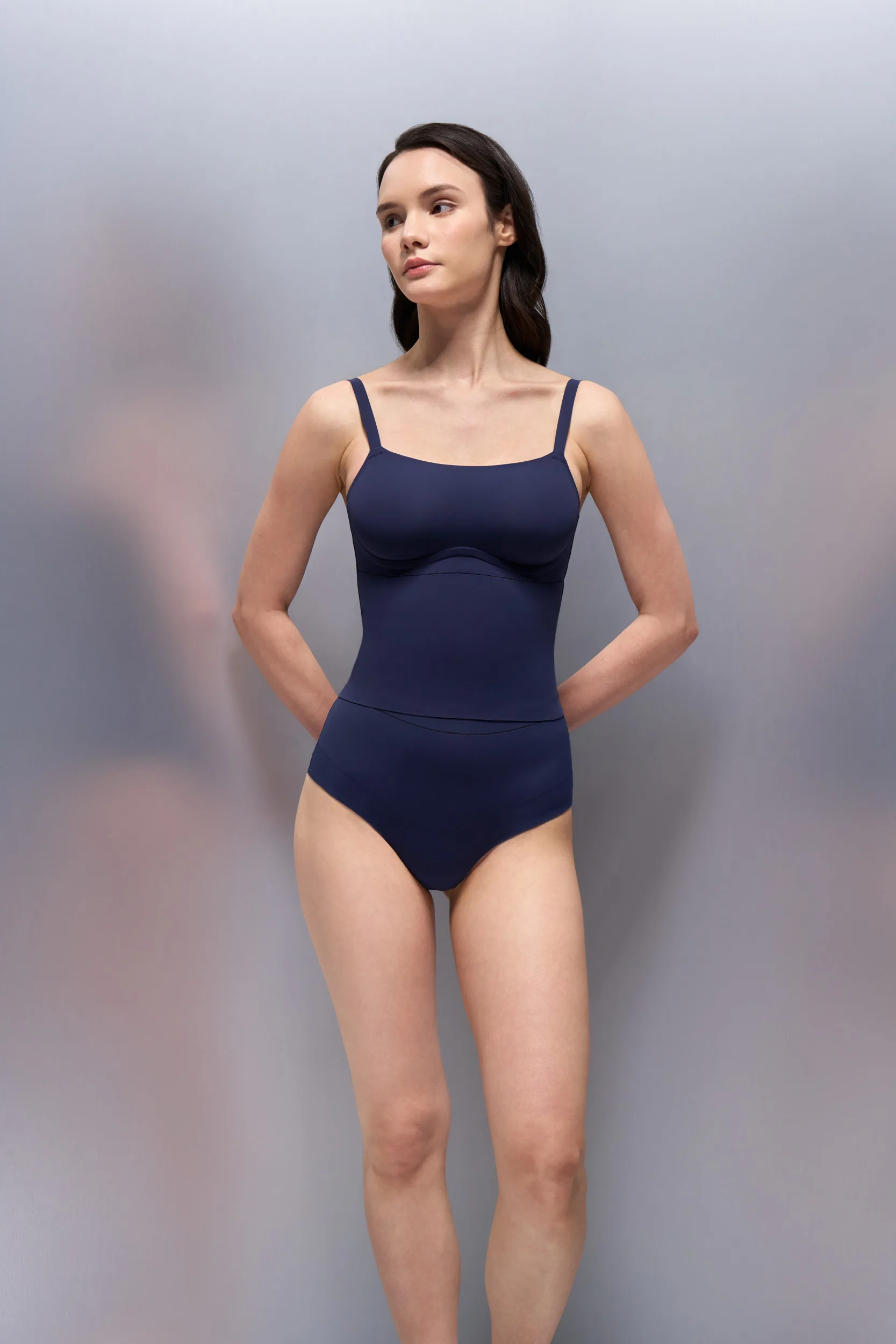 Bonded Unlined Tank & Bonded Mid-waisted Cheeky Panty