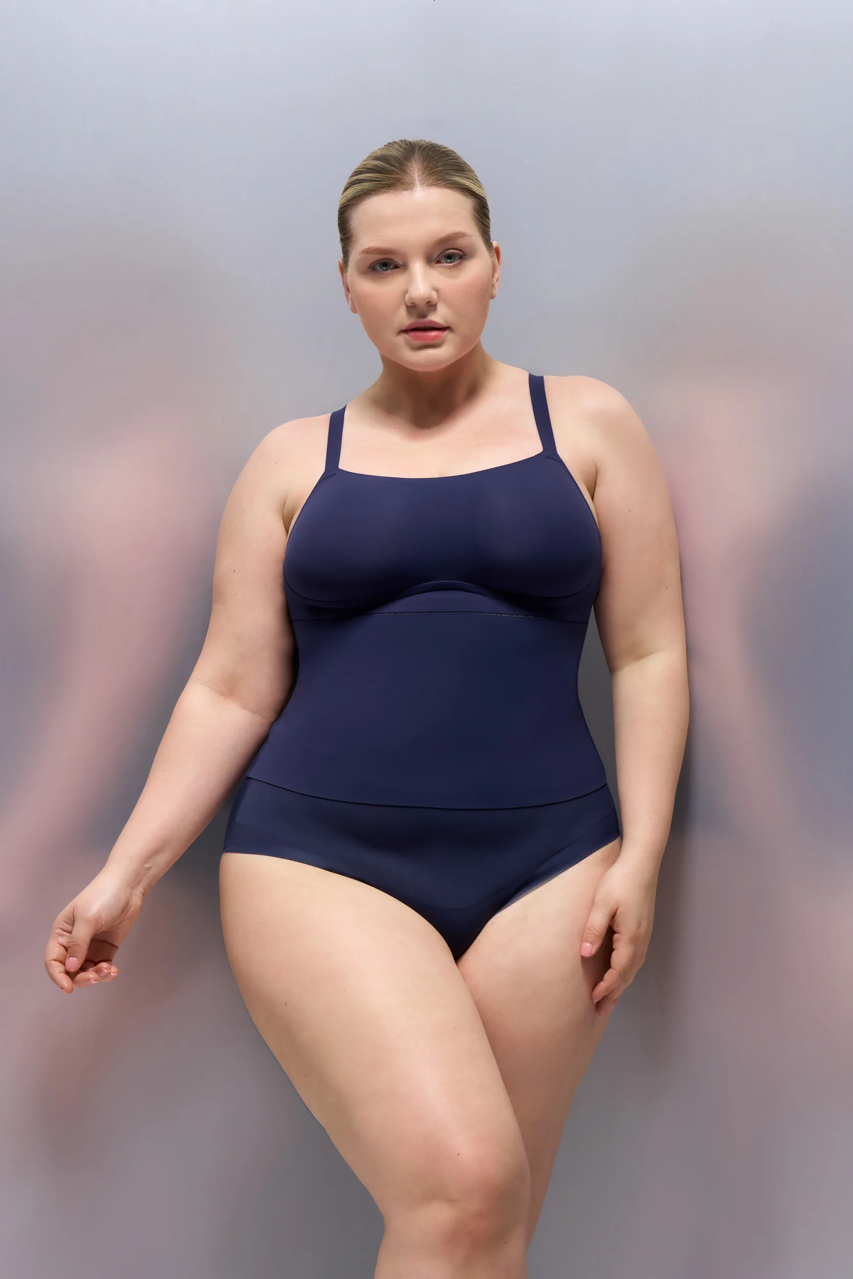 Bonded Unlined Tank & Bonded Mid-waisted Cheeky Panty