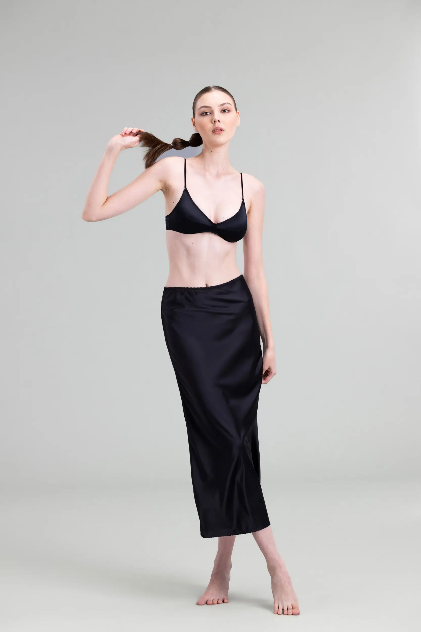 Triangle Bralette & Mid-waisted Skirt