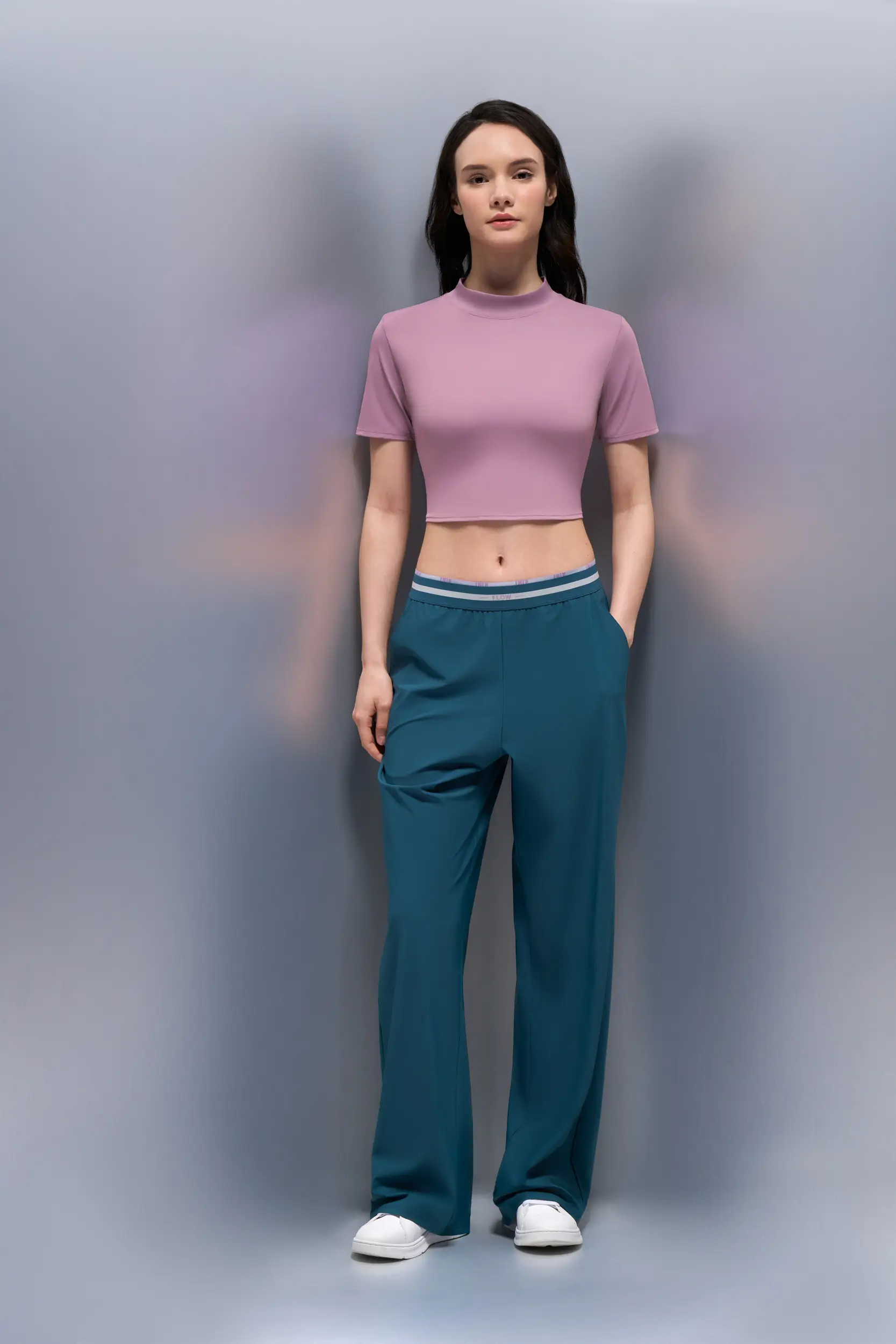 Mock Neck Crop Top