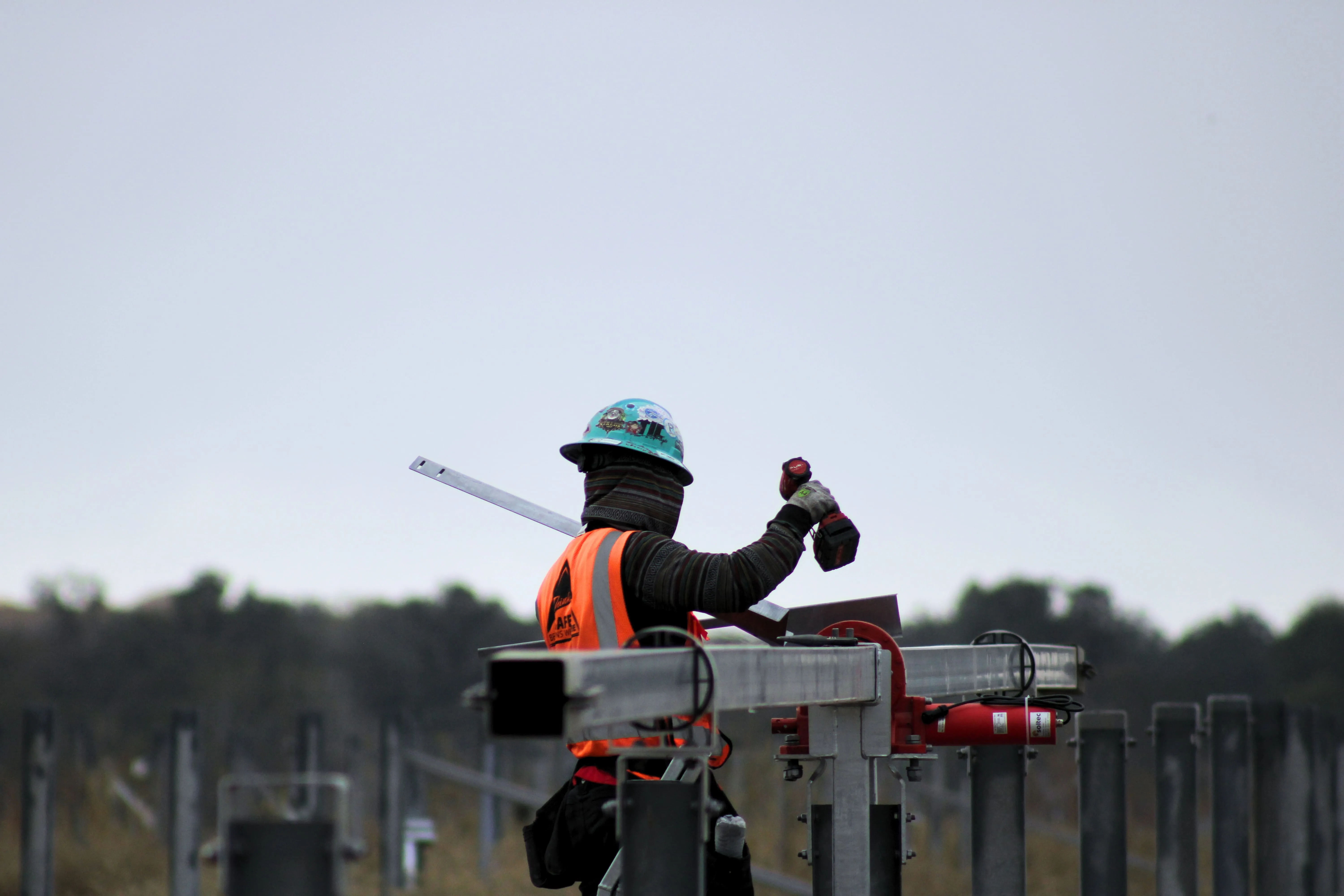 Power Work Force crew on a solar construction site