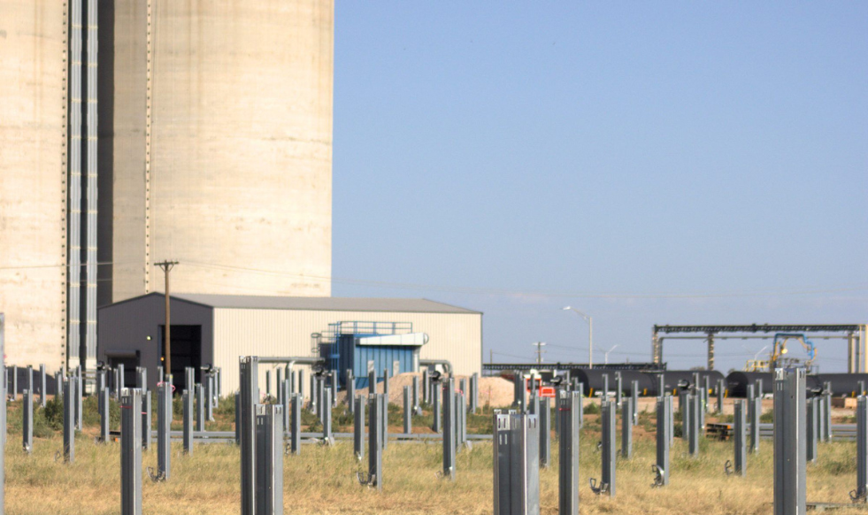Industrial natural gas facility with storage infrastructure