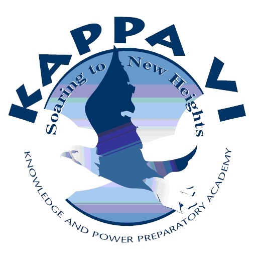 Kappa Preparatory Academy logo with eagle and globe