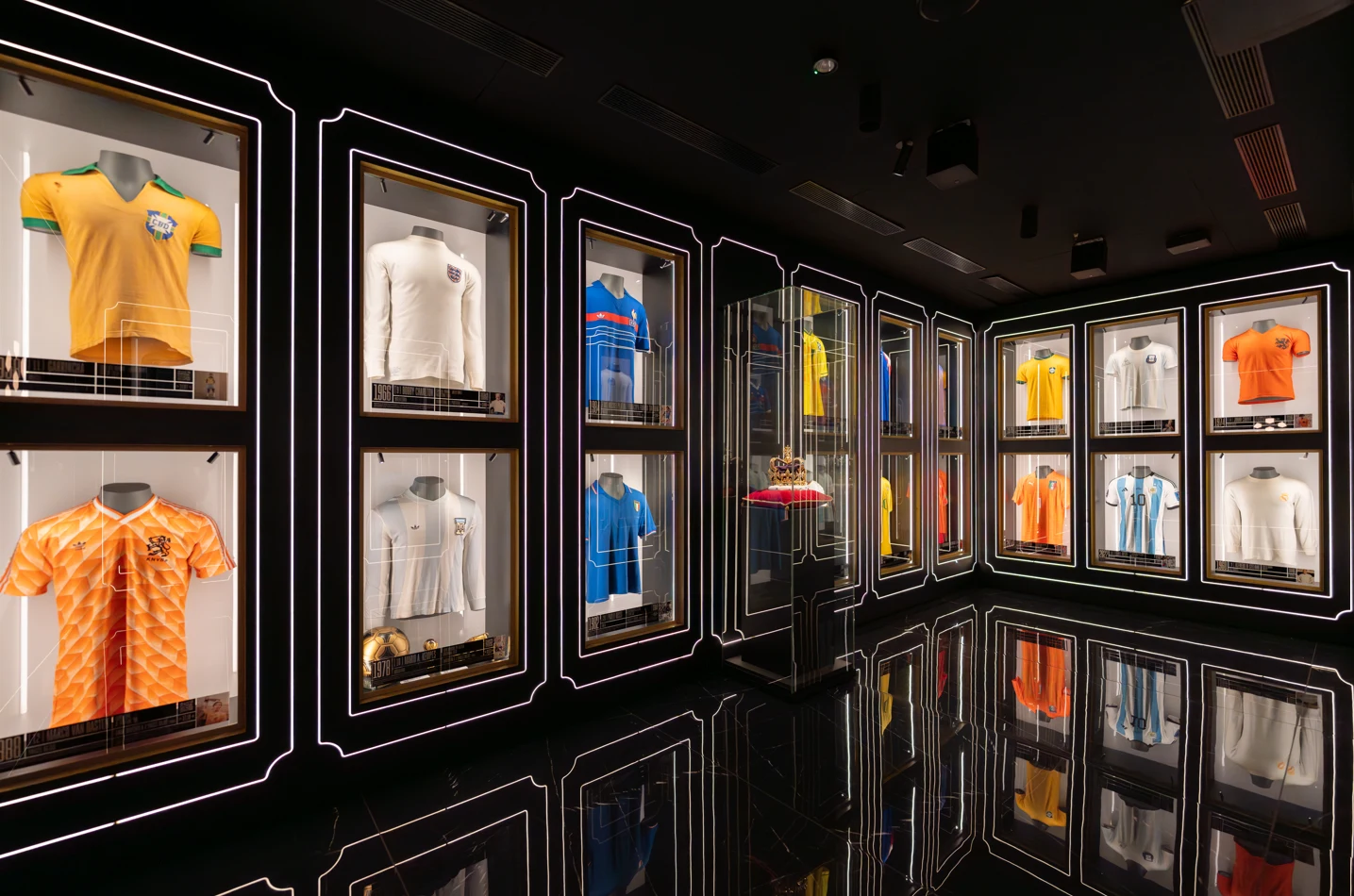 Football memorabilia at Legends: The Home of Football in Madrid