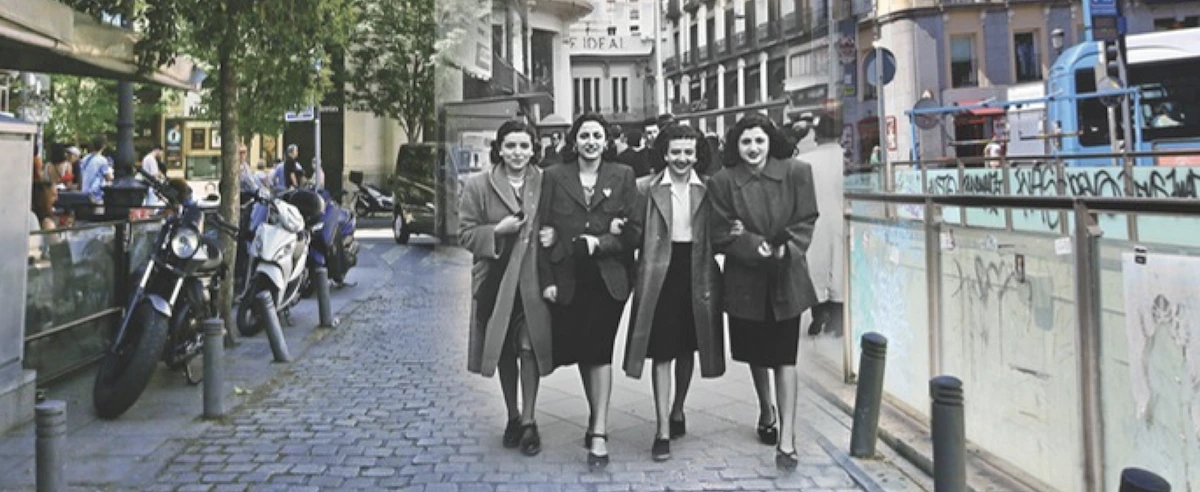 Urban life in Jacinto Benavente Square