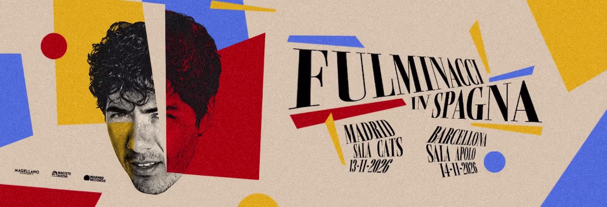 Poster of Italian songwriter Fulminacci promoting his concerts in Spain.