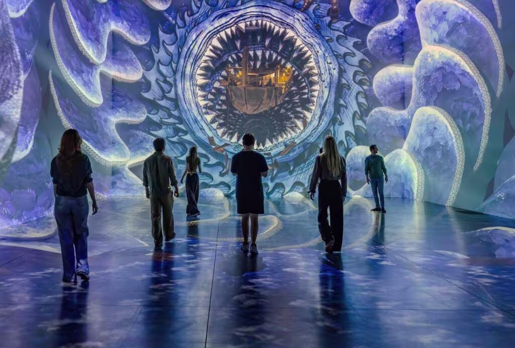Scene from The Odyssey immersive exhibition at MAD Madrid Artes Digitales, Matadero Madrid