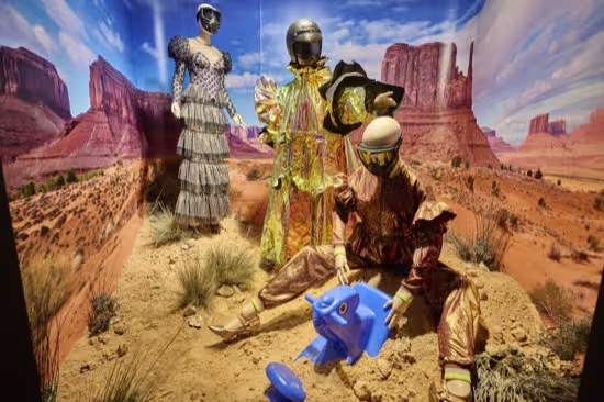 Fashion artwork at exhibition “Ana Locking: Nostalgia / Utopía"