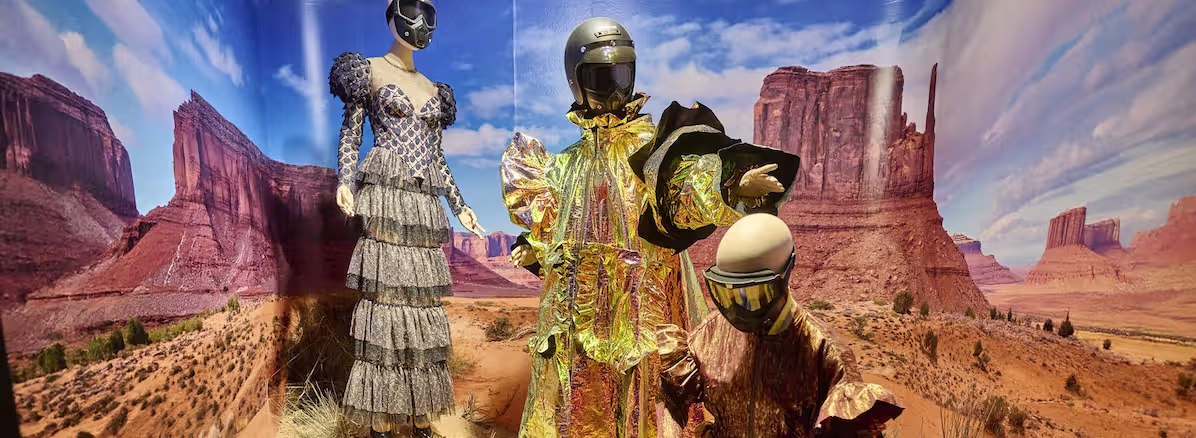 Fashion artwork at exhibition “Ana Locking: Nostalgia / Utopía"