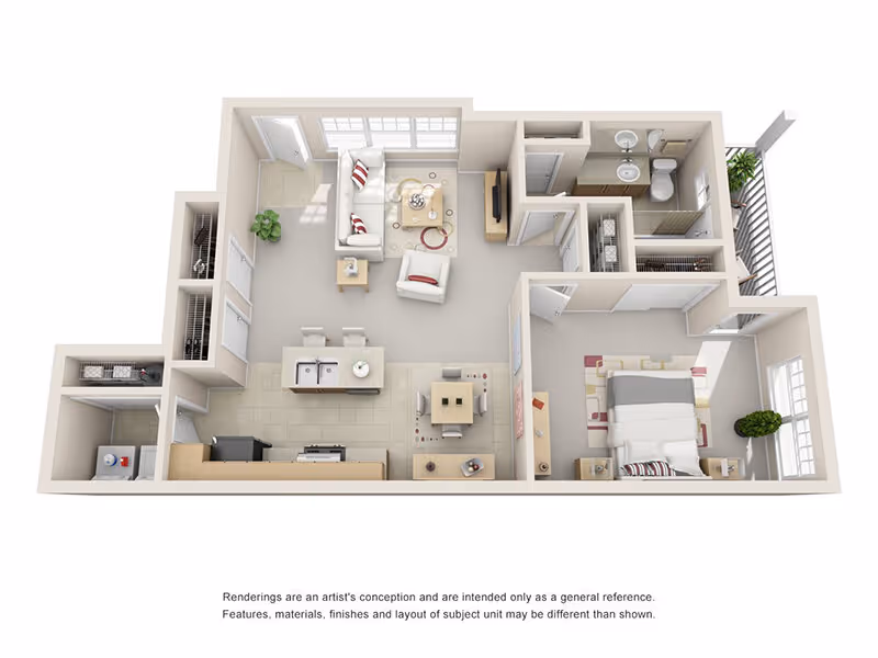 1.1B floor plan layout
