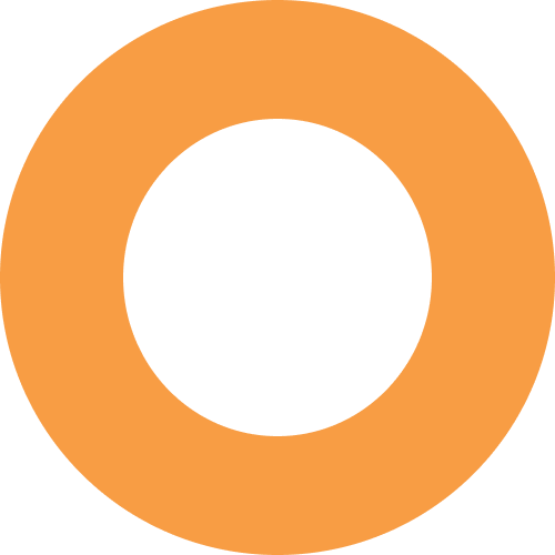 Orange circular graphic element