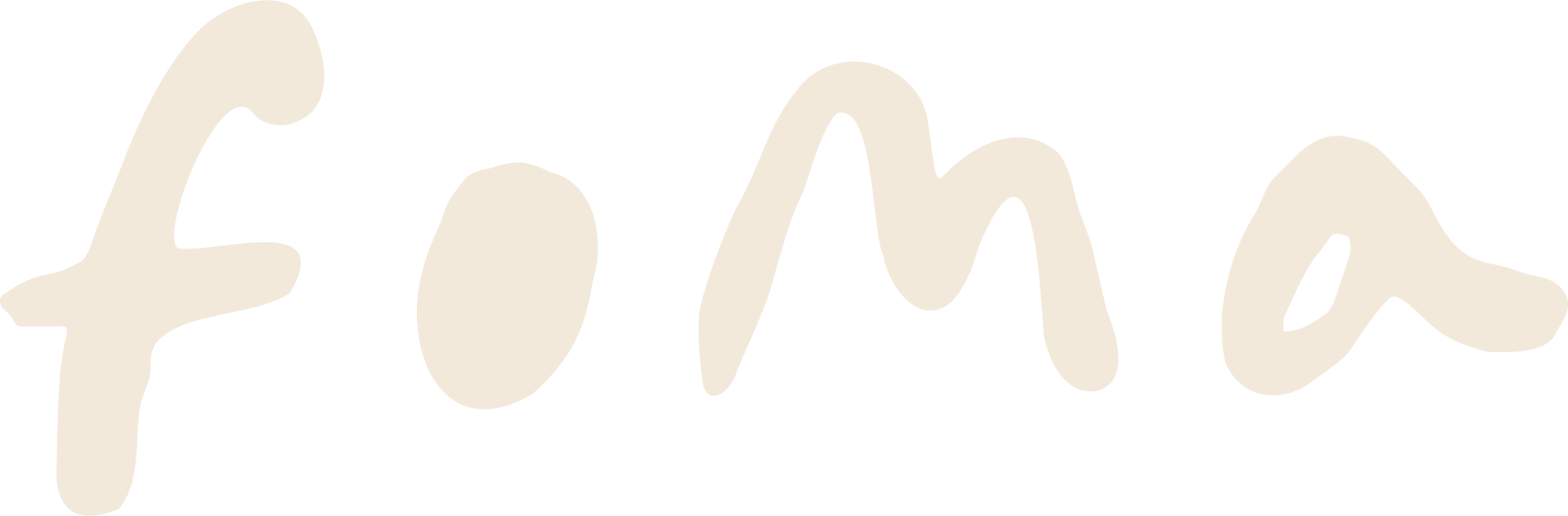 Stylized text reading 'foma' in a light cream color on a transparent background.