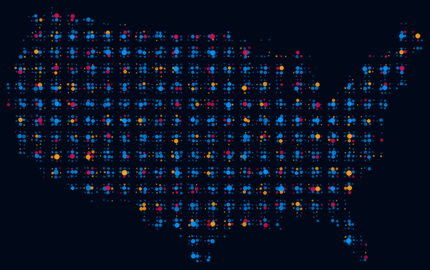 The Honest Poll — US dot map